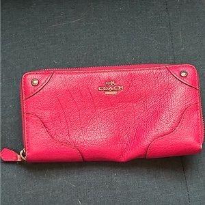 Hot pink coach wallet